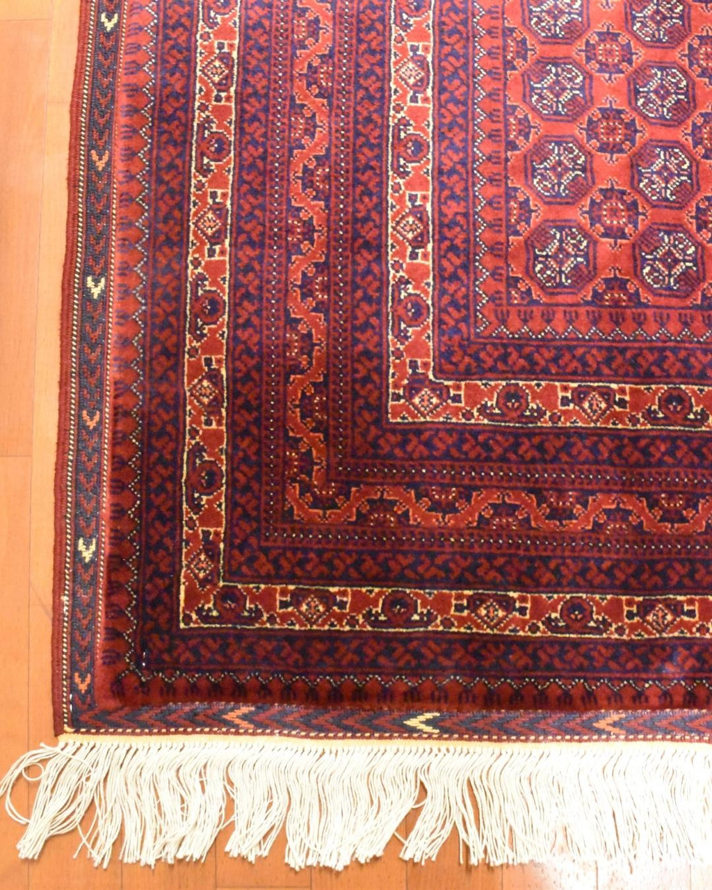 Afghan Bilcik Style Hand-Knotted Wool Rug 4' 7" x 6' 5"