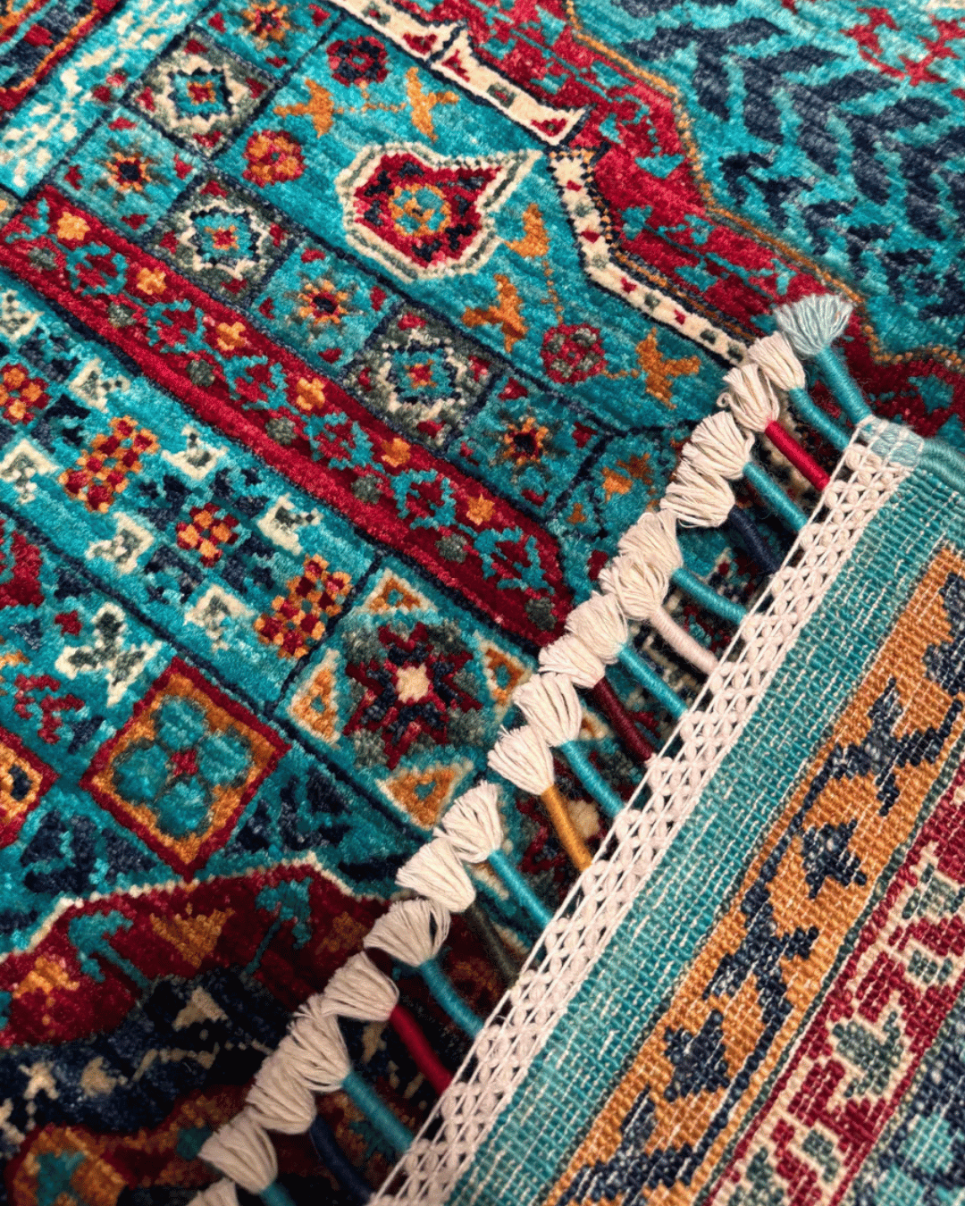 Mamluk Hand-Knotted Wool Rug 4' 3" x 5' 8"