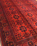 Afghan Bilcik Style Hand-Knotted Wool Rug 4' 9" x 6' 6"