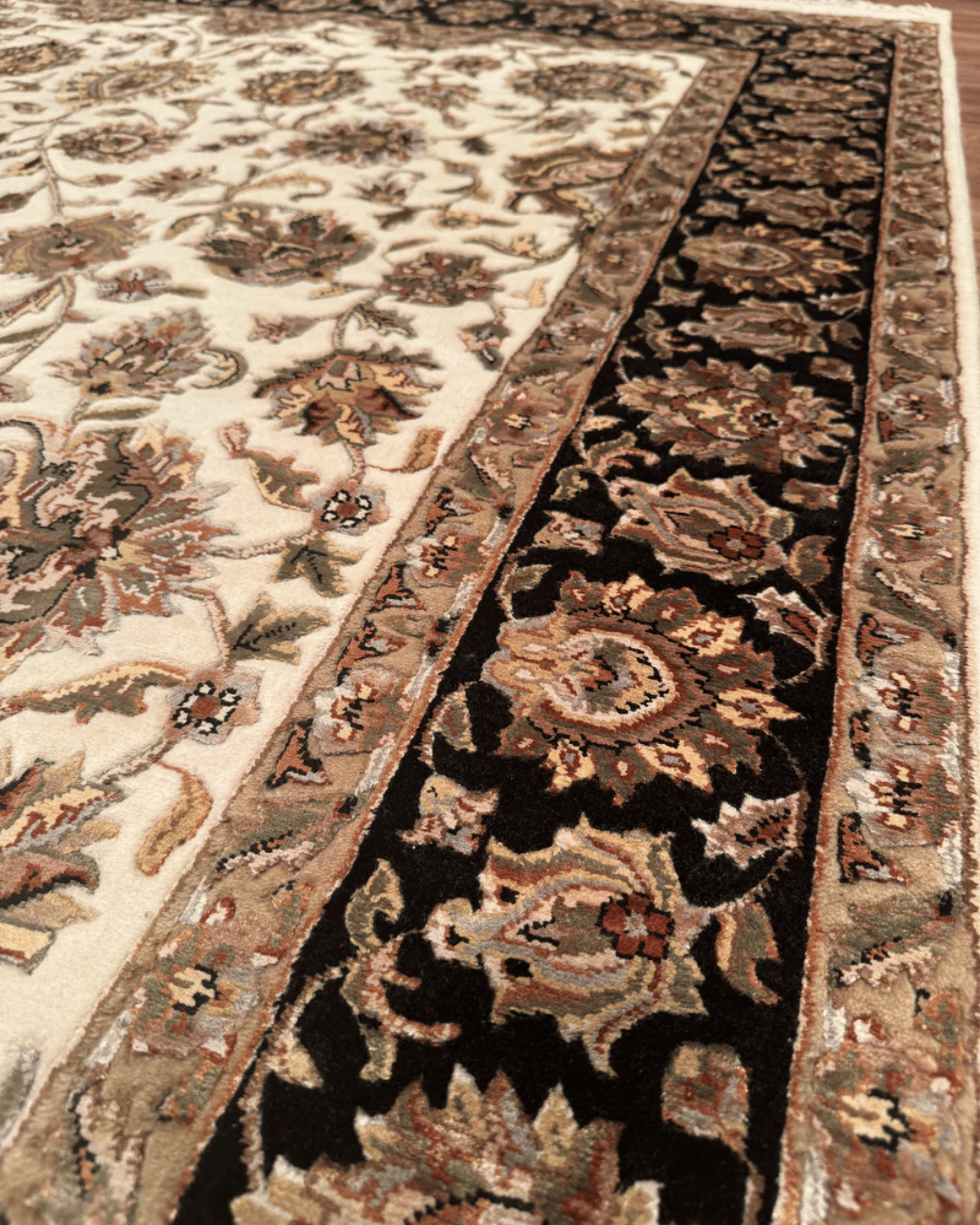 Tapis en laine style afghan 55 x 146 cm