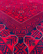 Handwoven Afghan Style Wool Rug 8' x 11' 5"