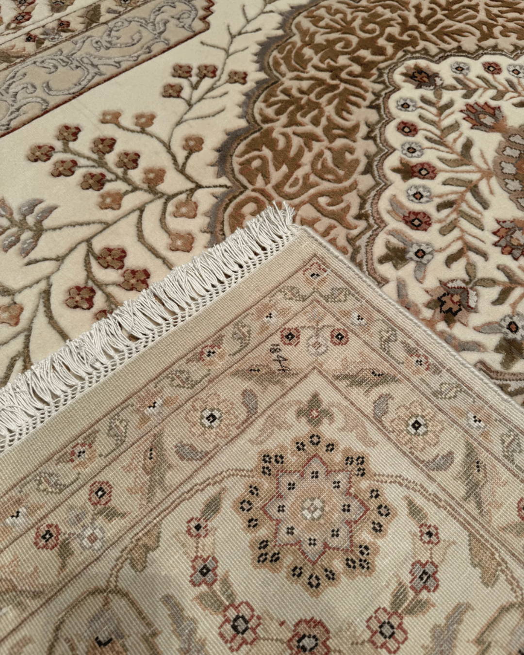 Tapis en laine style afghan 55 x 146 cm