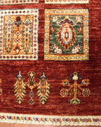 Veziri Hand-Knotted Wool Rug 5' 7" x 7' 9"