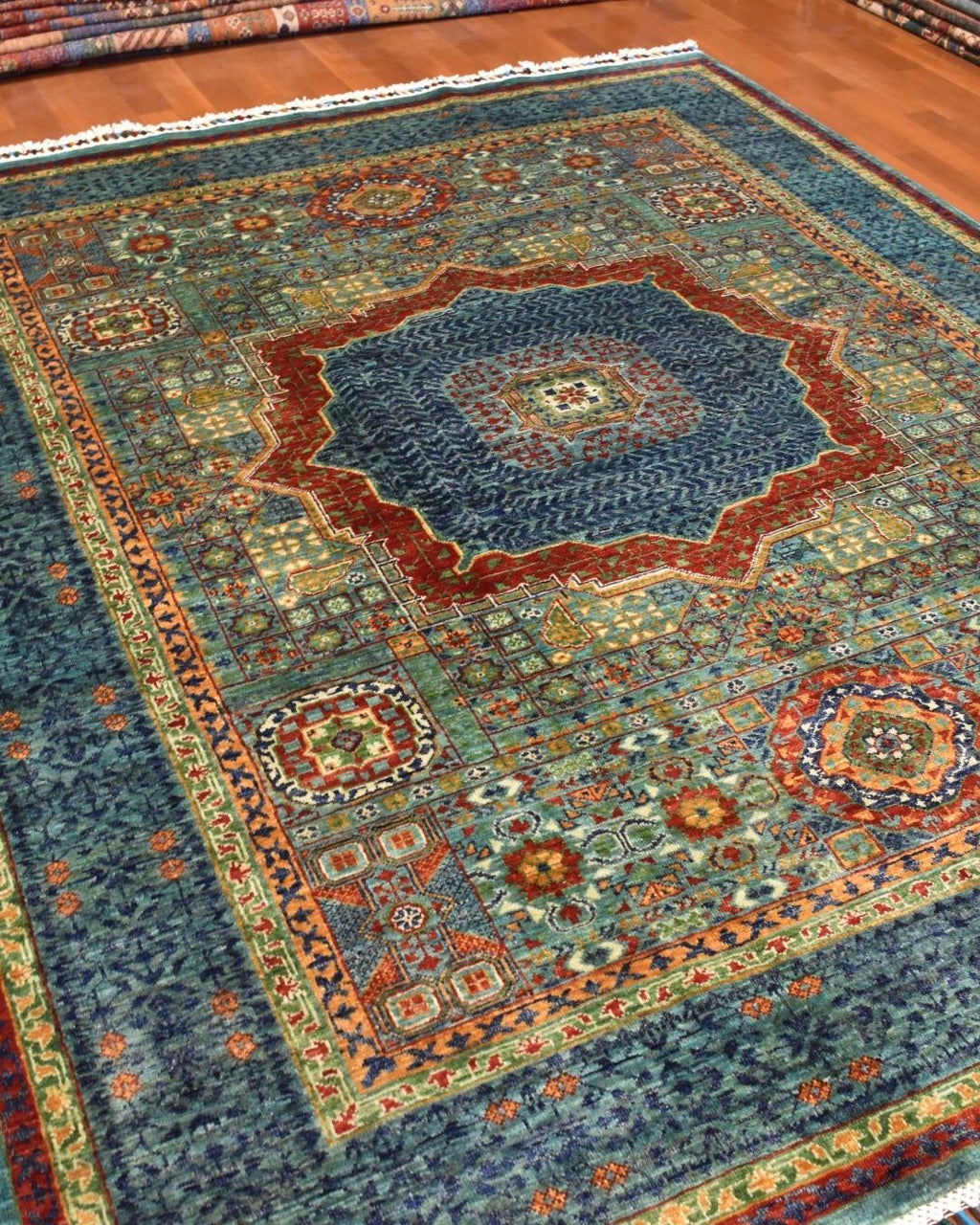 Mamluk Hand-Knotted Wool Rug 5' 1" x 6' 2"