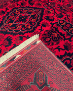 Handwoven Afghan Style Wool Rug 6' 5" x 9' 7"