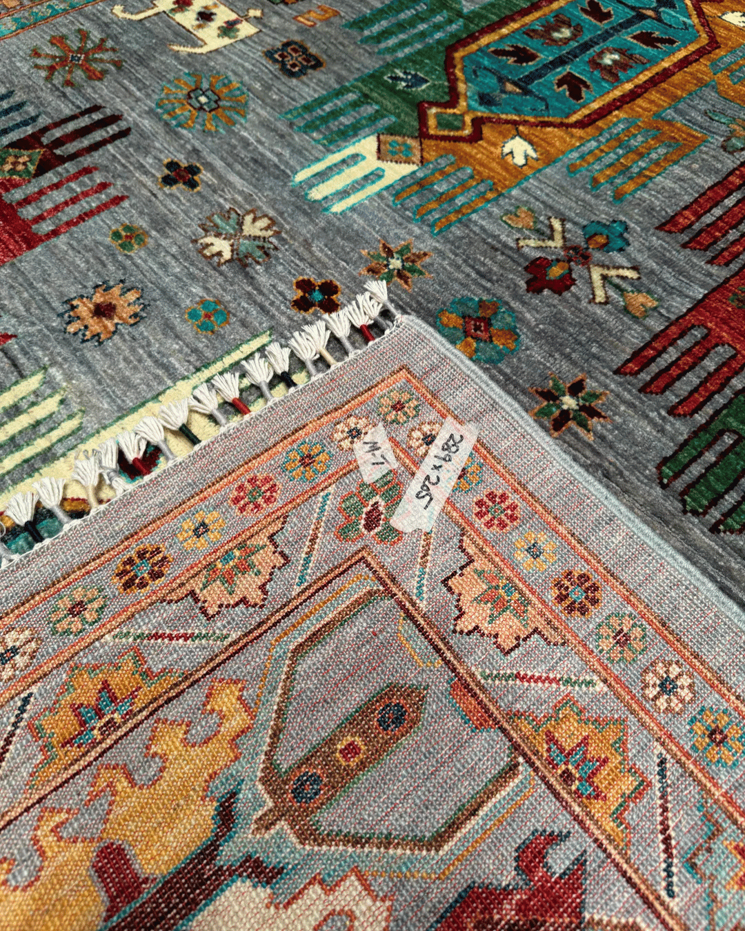 Veziri Hand-Knotted Wool Rug 6' 7" x 9' 4"