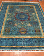 Mamluk Hand-Knotted Wool Rug 5' 2" x 6' 8"
