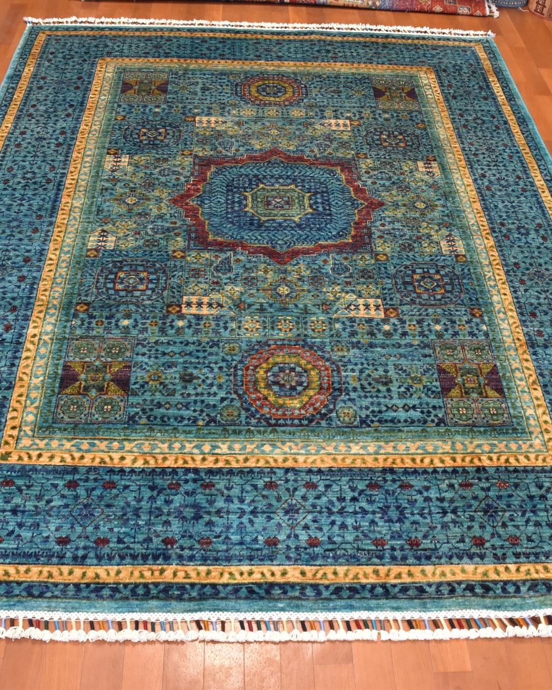 Mamluk Hand-Knotted Wool Rug 5' 2" x 6' 8"