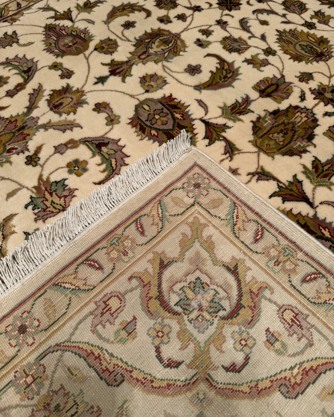 Tapis en laine style afghan 55 x 146 cm