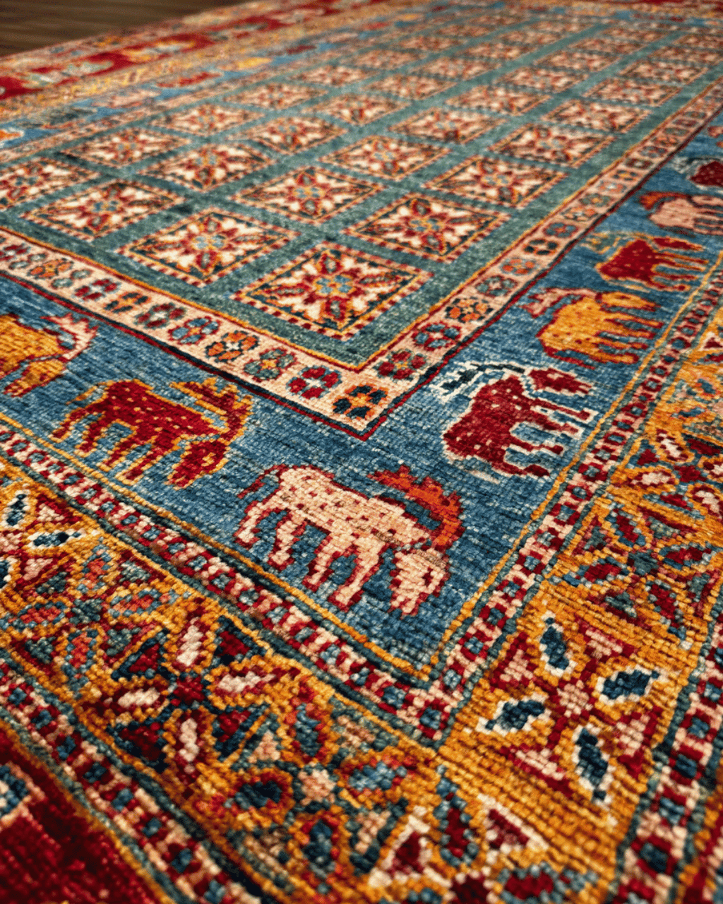 Pazyrk Hand-Knotted Wool Rug 4' 9" x 6' 8"