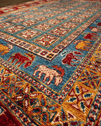 Pazyrk Hand-Knotted Wool Rug 4' 9" x 6' 8"