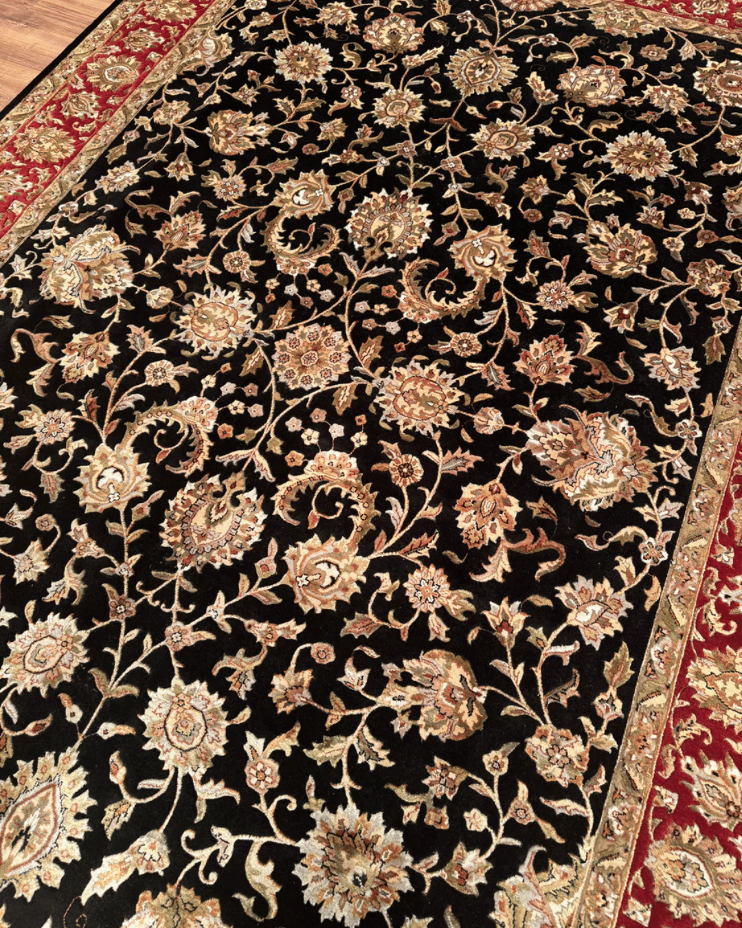 Ottoman Elegance Hand-Knotted Wool Rug 6' 6" x 10'