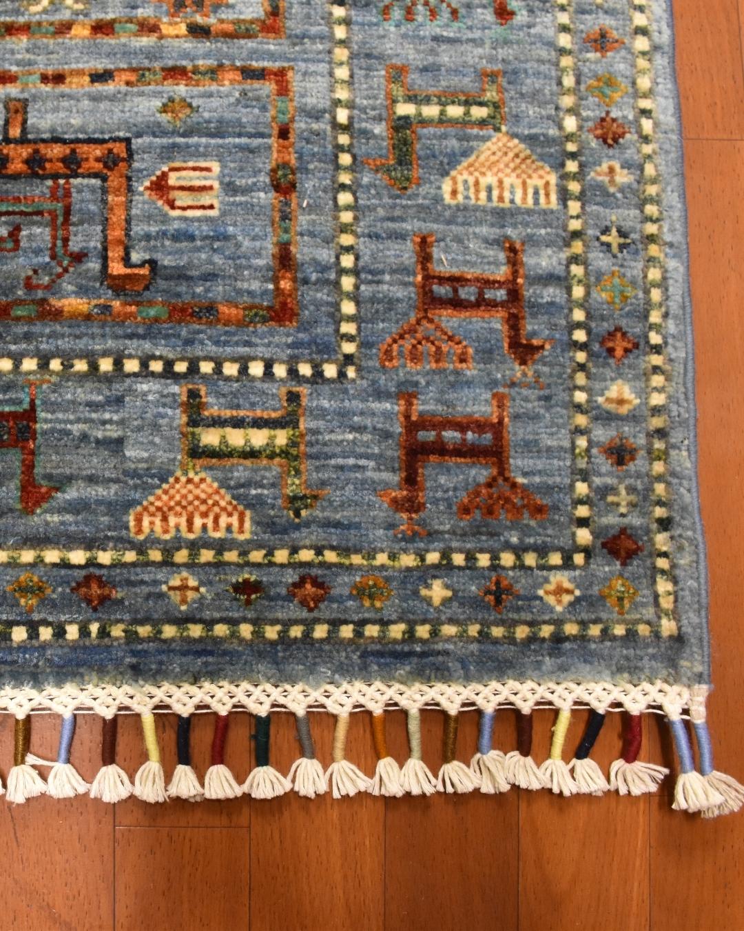 Sultani Hand-Knotted Wool Runner 2' 7" x 9' 25"