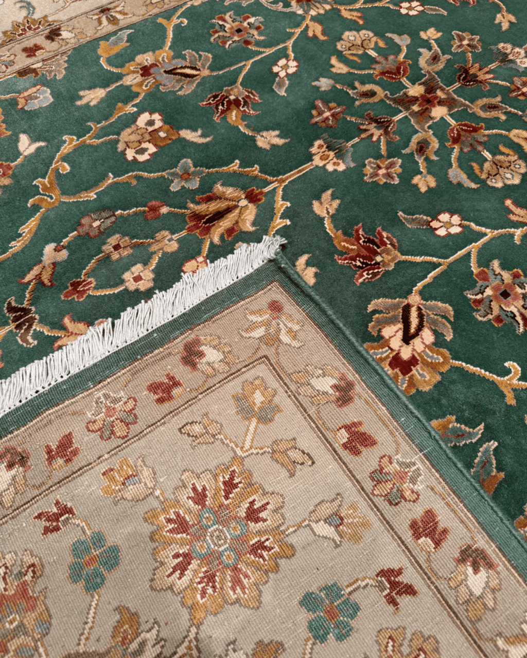 Ottoman Elegance Hand-Knotted Wool Rug 6' 5" x 9' 9"