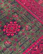 Tapis en laine style afghan 55 x 146 cm