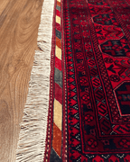 Handwoven Afghan Style Wool Rug 6' 4" x 9' 7"