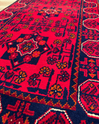 Tapis en laine style afghan 55 x 146 cm