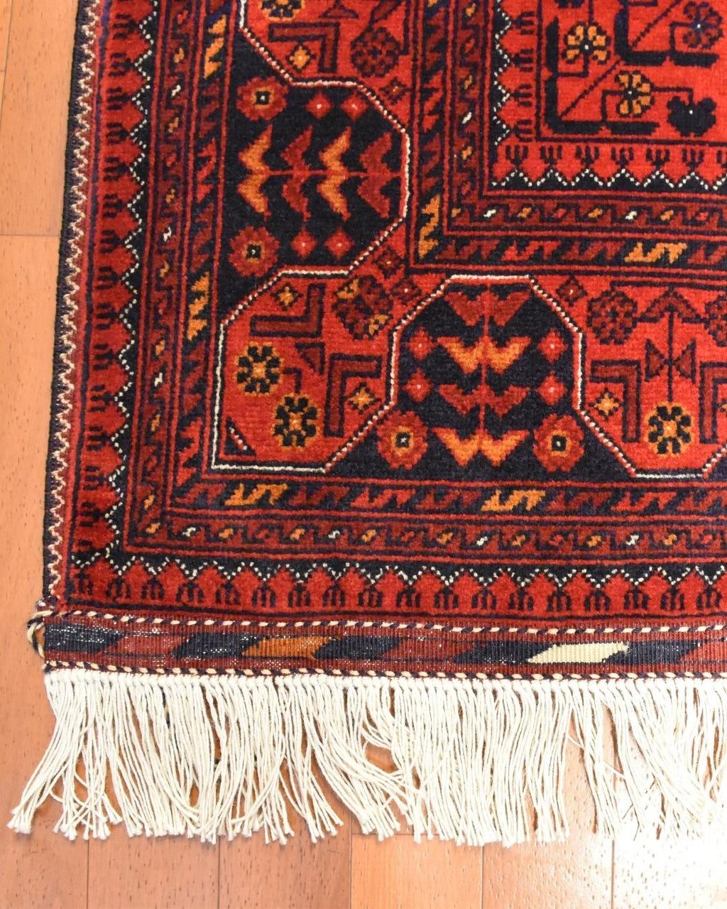 Afghan Bilcik Style Hand-Knotted Wool Rug 4' 9" x 6' 6"