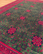 Tapis en laine style afghan 55 x 146 cm