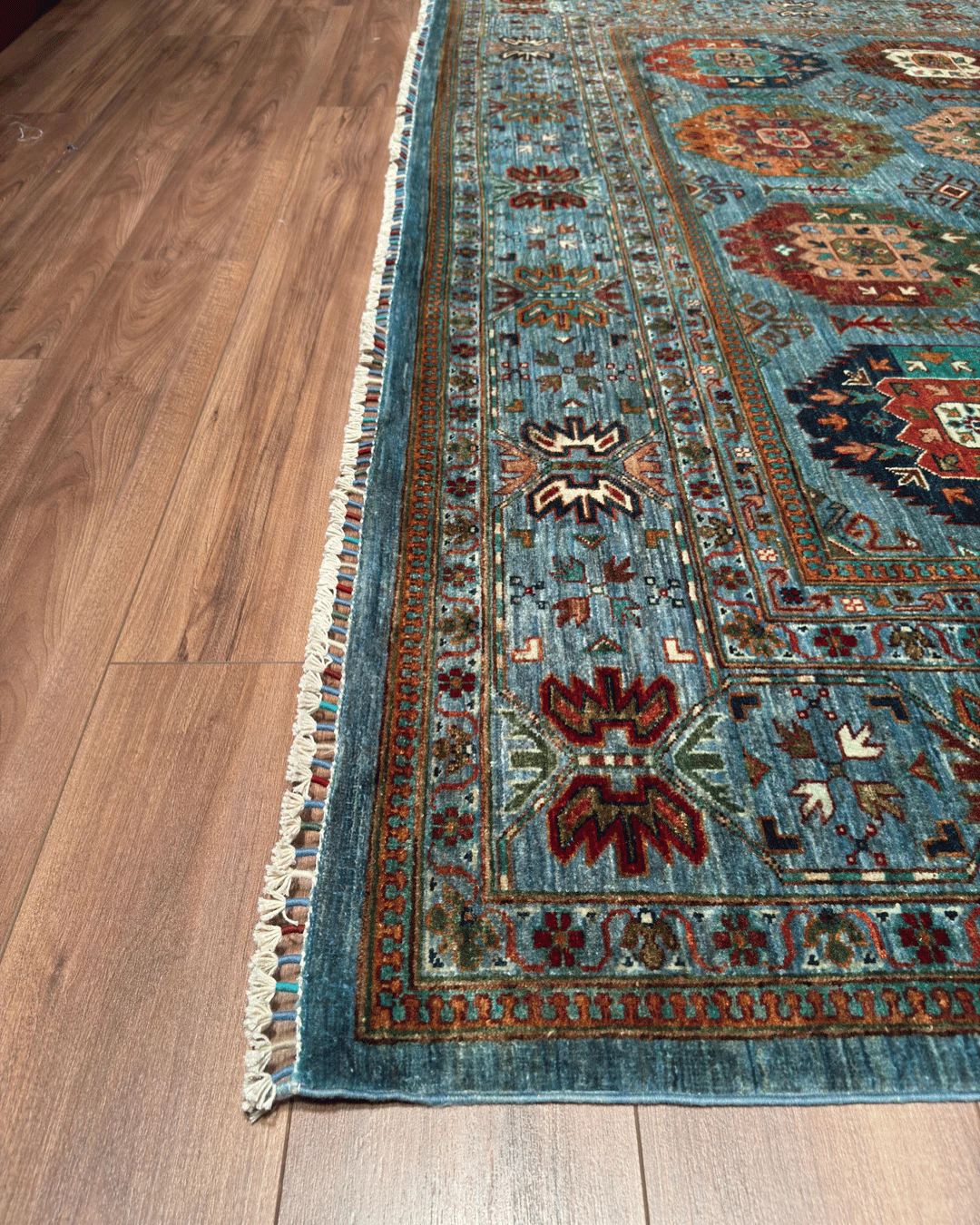 Veziri Hand-Knotted Wool Rug 9' x 12'