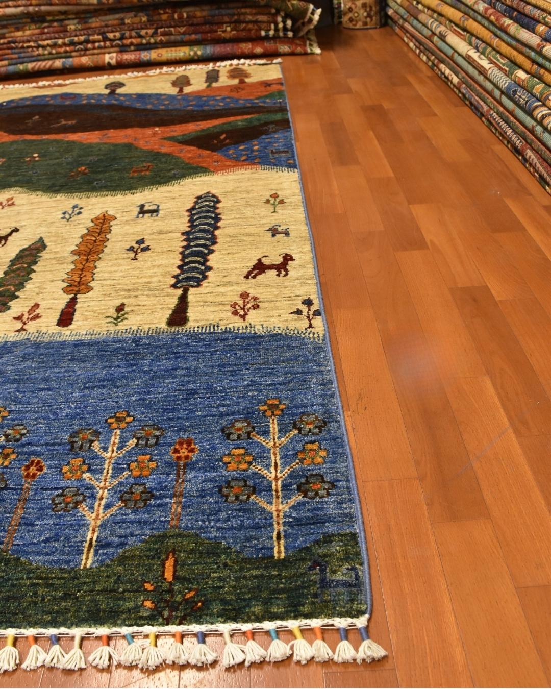 Sultani Hand-Knotted Wool Rug 5' x 7'