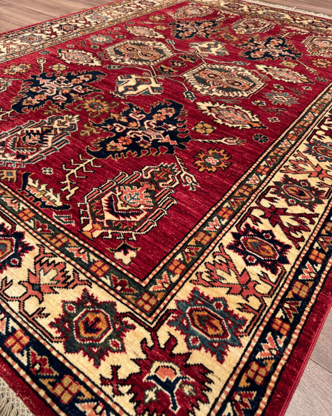 Shirvan Hand-Knotted Wool Rug 4' 9" x 6' 3"