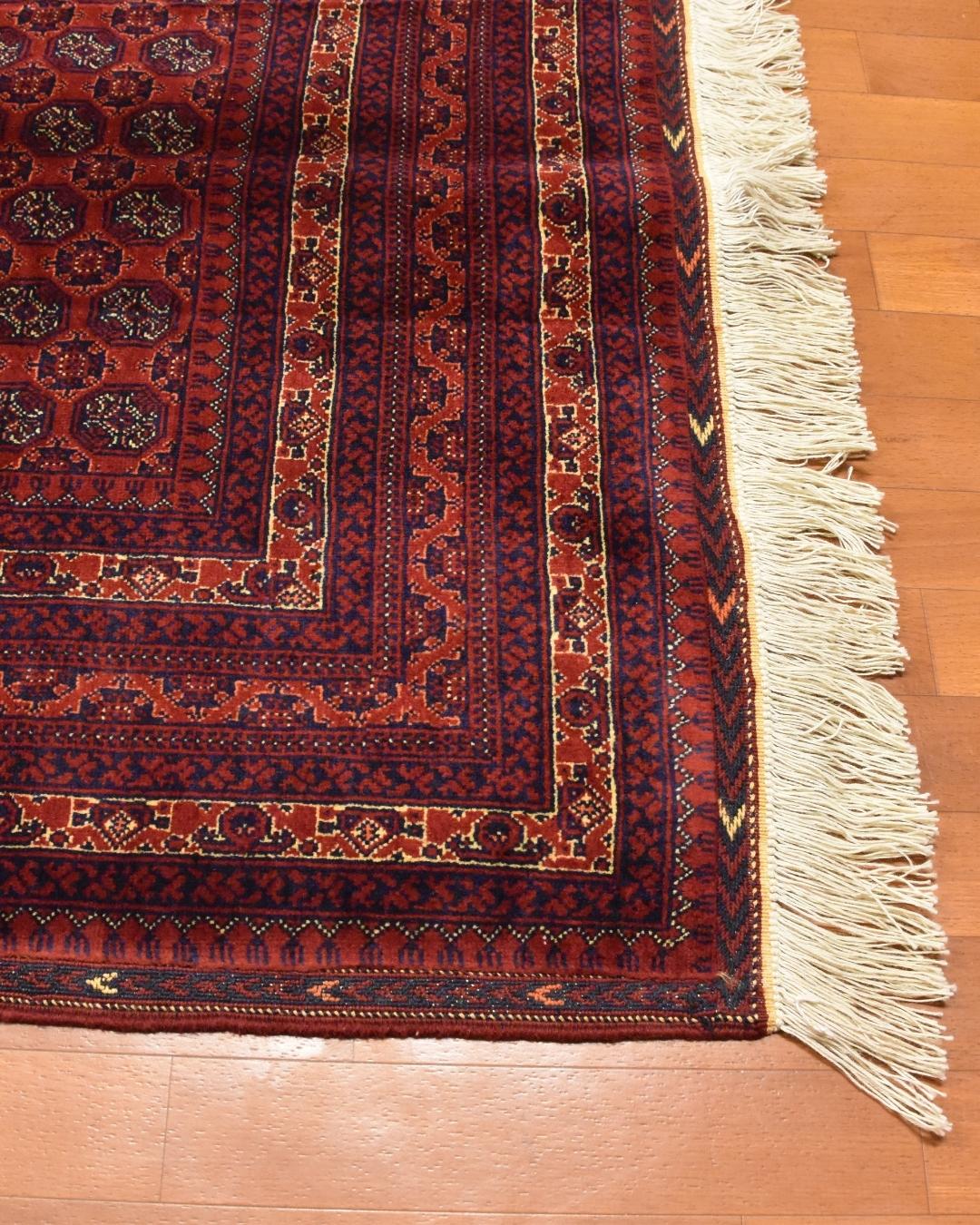 Afghan Bilcik Style Hand-Knotted Wool Rug 4' 7" x 6' 5"