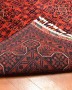 Afghan Hamyap Style Hand-Knotted Wool Rug 3' 9" x 5' 7"