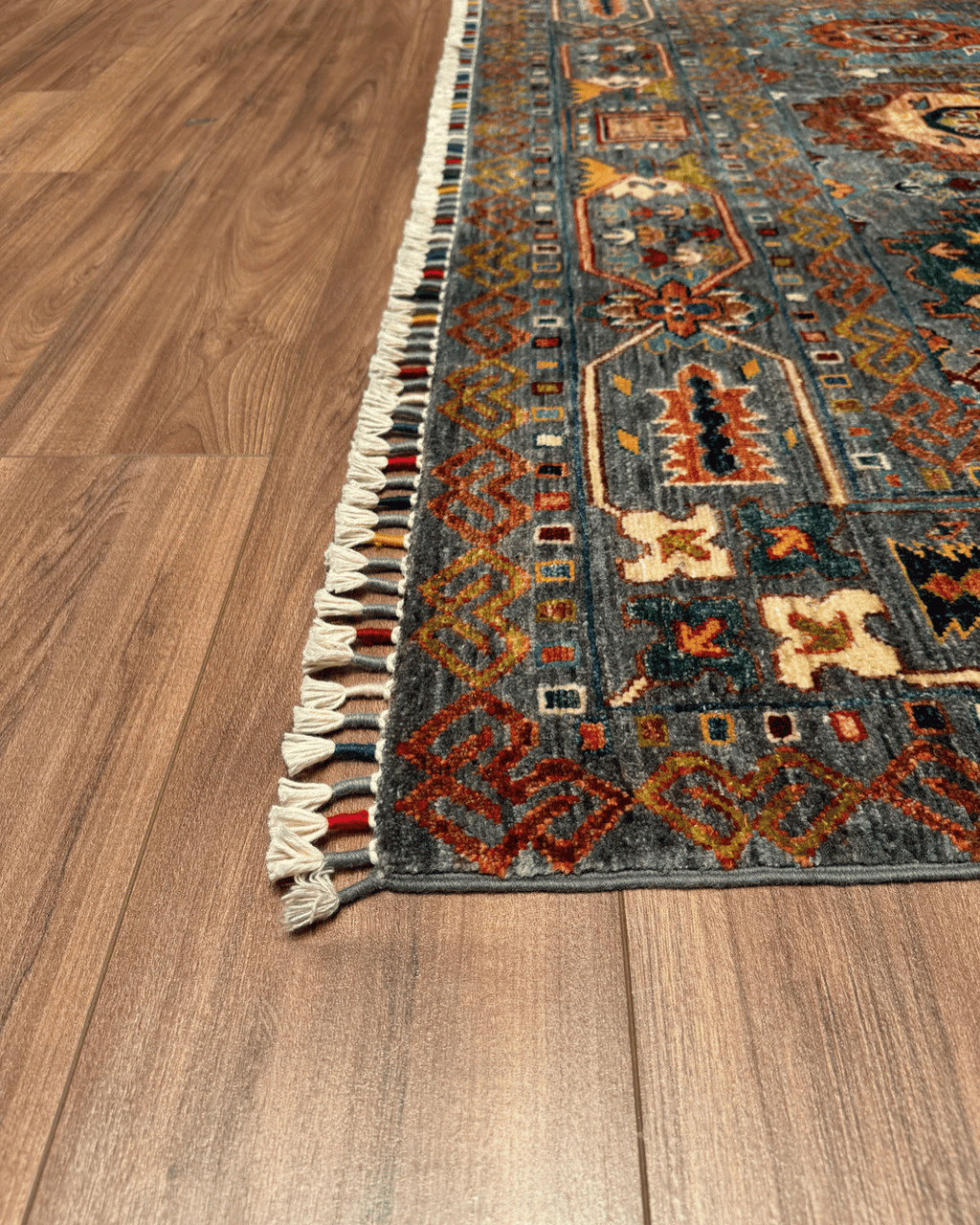 Veziri Hand-Knotted Wool Rug 5' 6" x 8' 8"