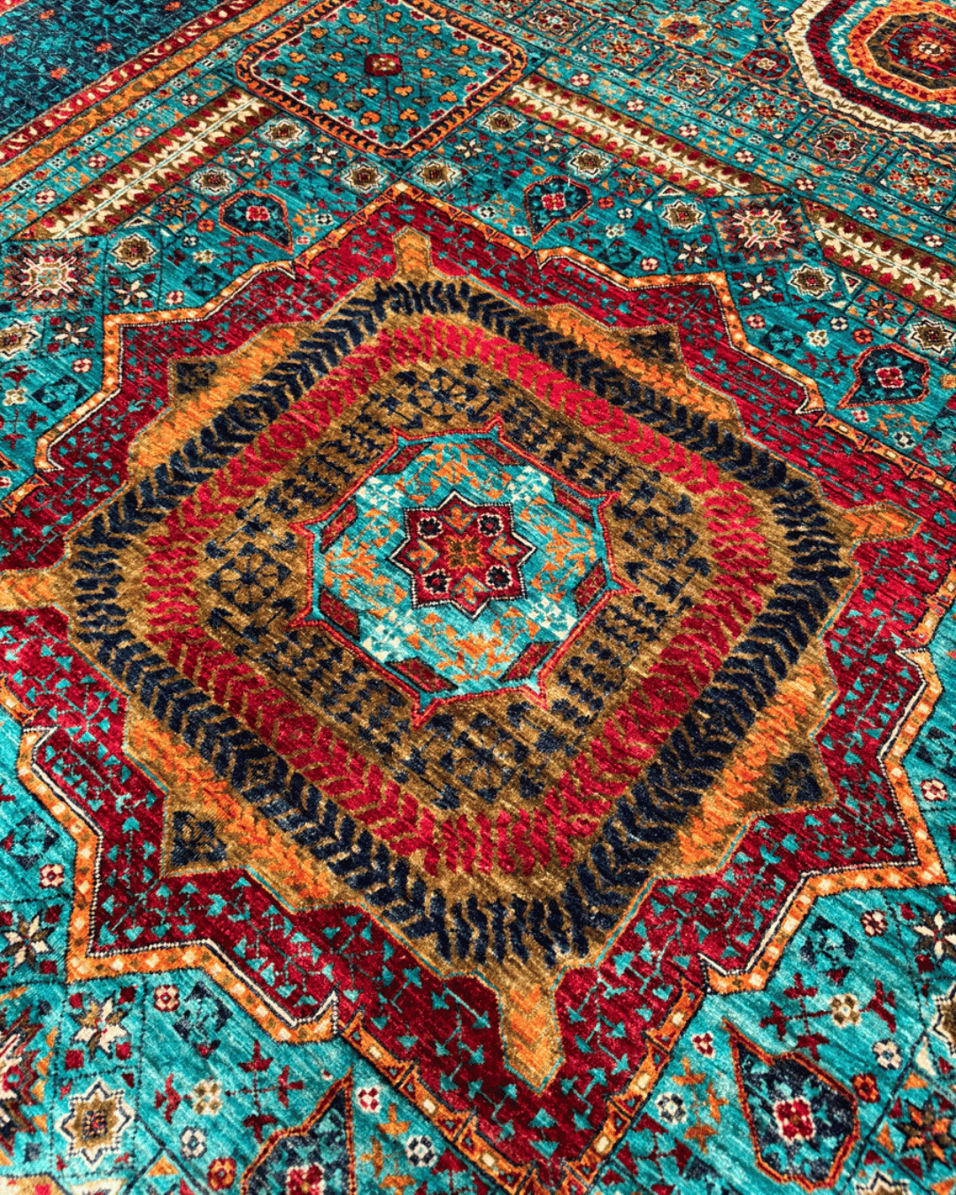 Mamluk Hand-Knotted Wool Rug 7' x 9' 5"