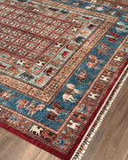 Pazyrk Hand-Knotted Wool Rug 6' 7" x 10'