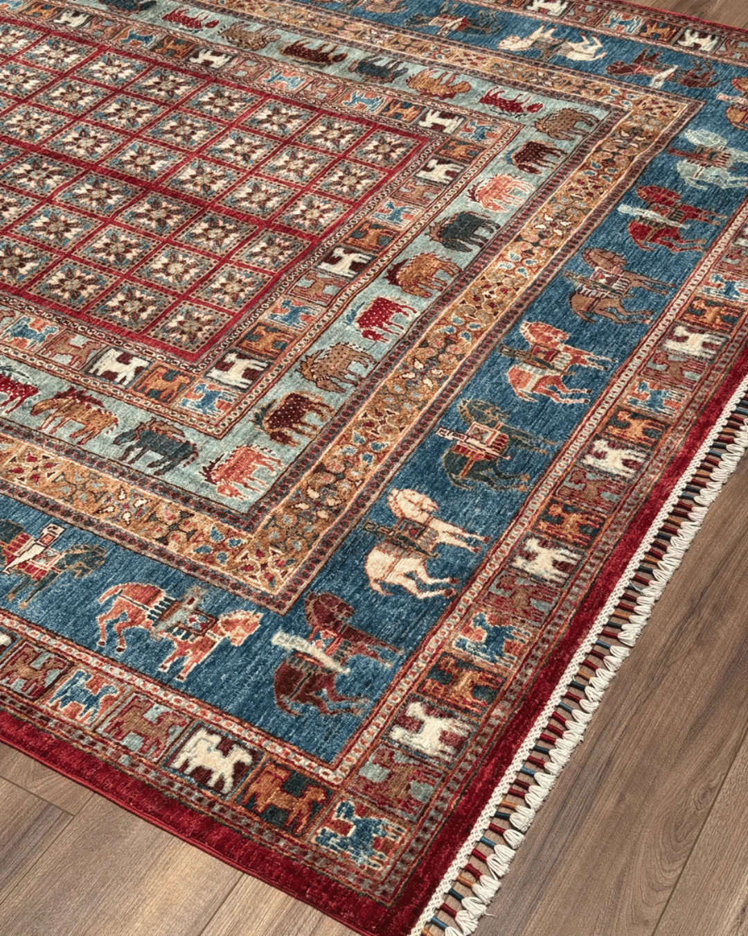 Pazyrk Hand-Knotted Wool Rug 6' 7" x 10'