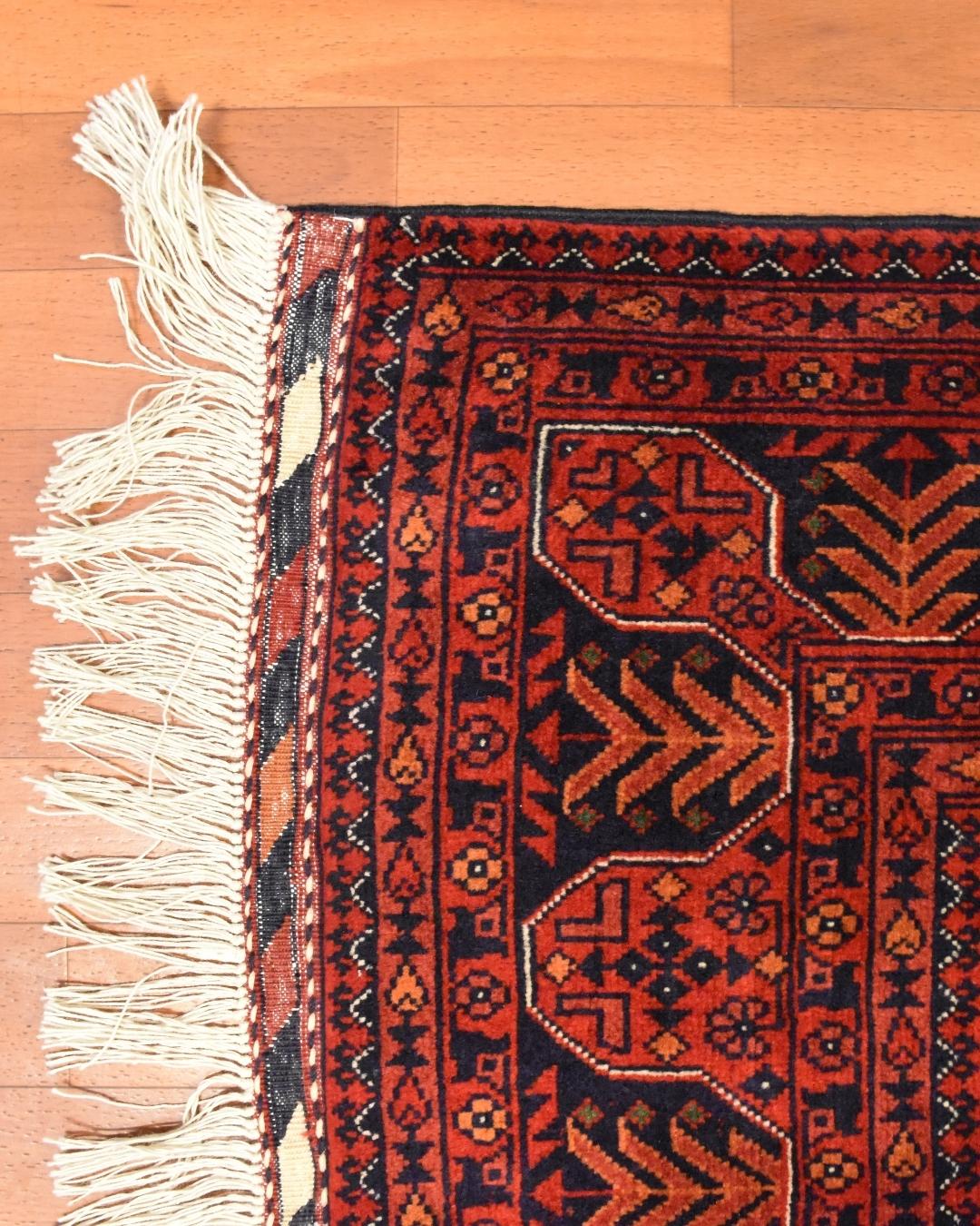 Afghan Bilcik Style Hand-Knotted Wool Rug 5' 5" x 7' 6"