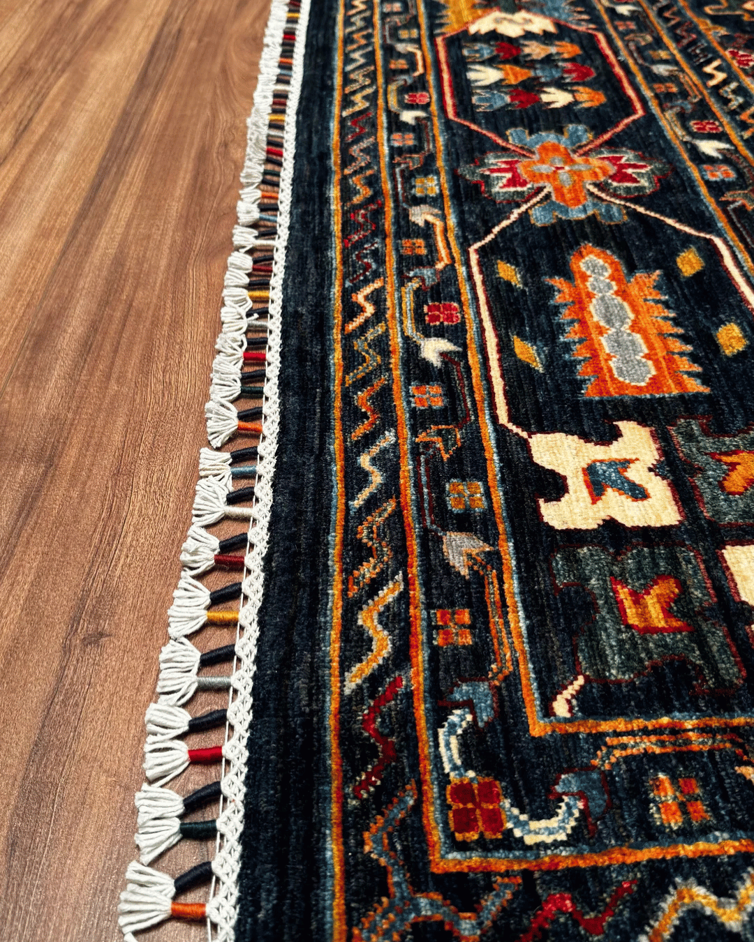 Veziri Hand-Knotted Wool Rug 9' 1" x 12'