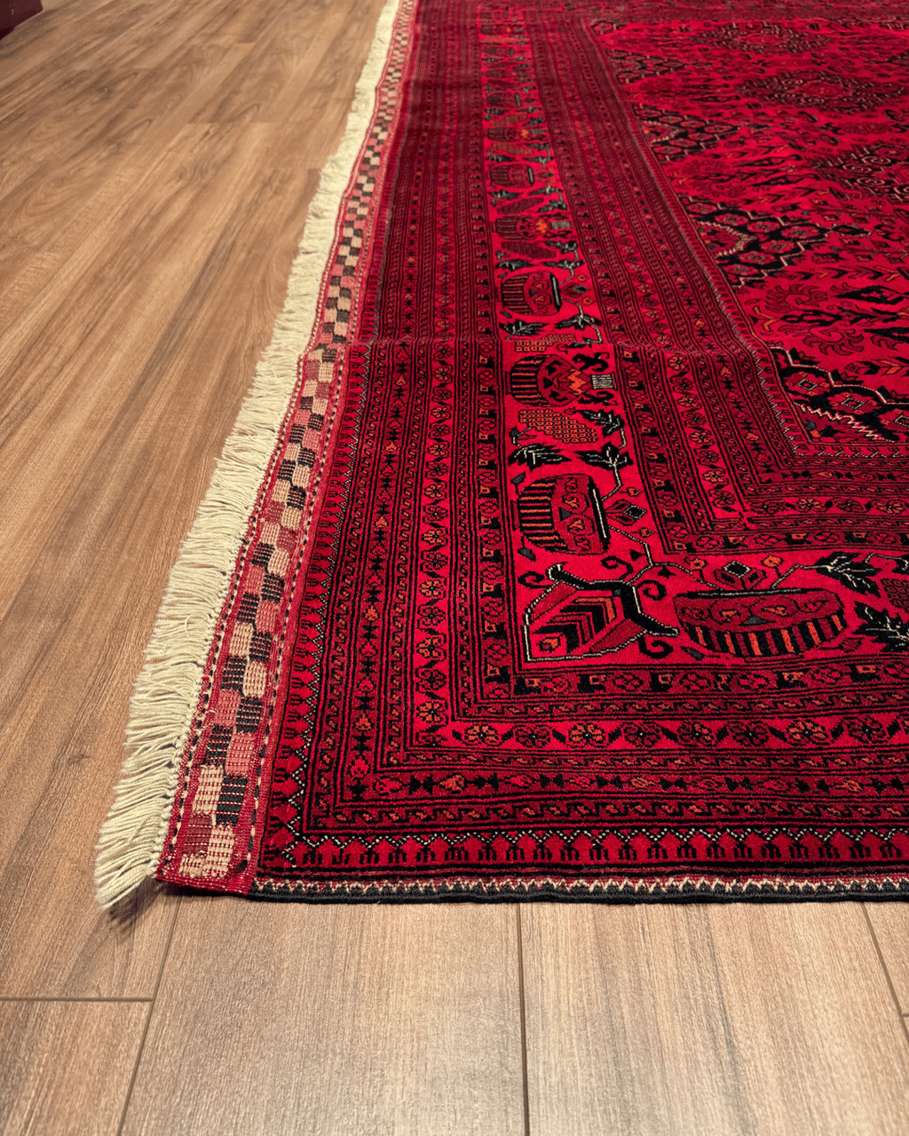 Handwoven Afghan Style Wool Rug 9' 6" x 12' 5"