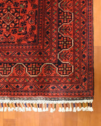 Afghan Hamyap Style Hand-Knotted Wool Rug 3' 9" x 5' 9"