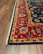Ushak Hand-Knotted Wool Rug 7' x 9'