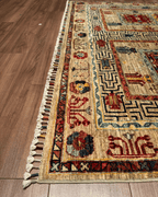 Tapis en laine style afghan 55 x 146 cm