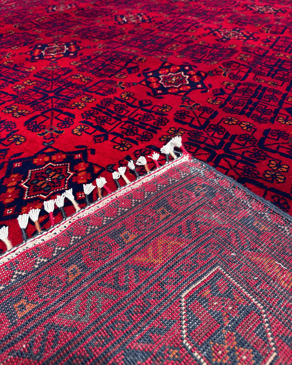 Handwoven Afghan Style Wool Rug 8' 5" x 11' 5"