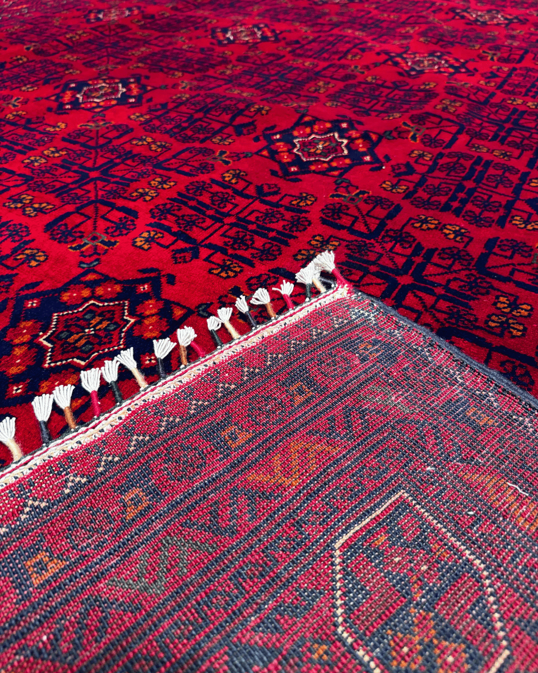 Handwoven Afghan Style Wool Rug 8' 5" x 11' 5"