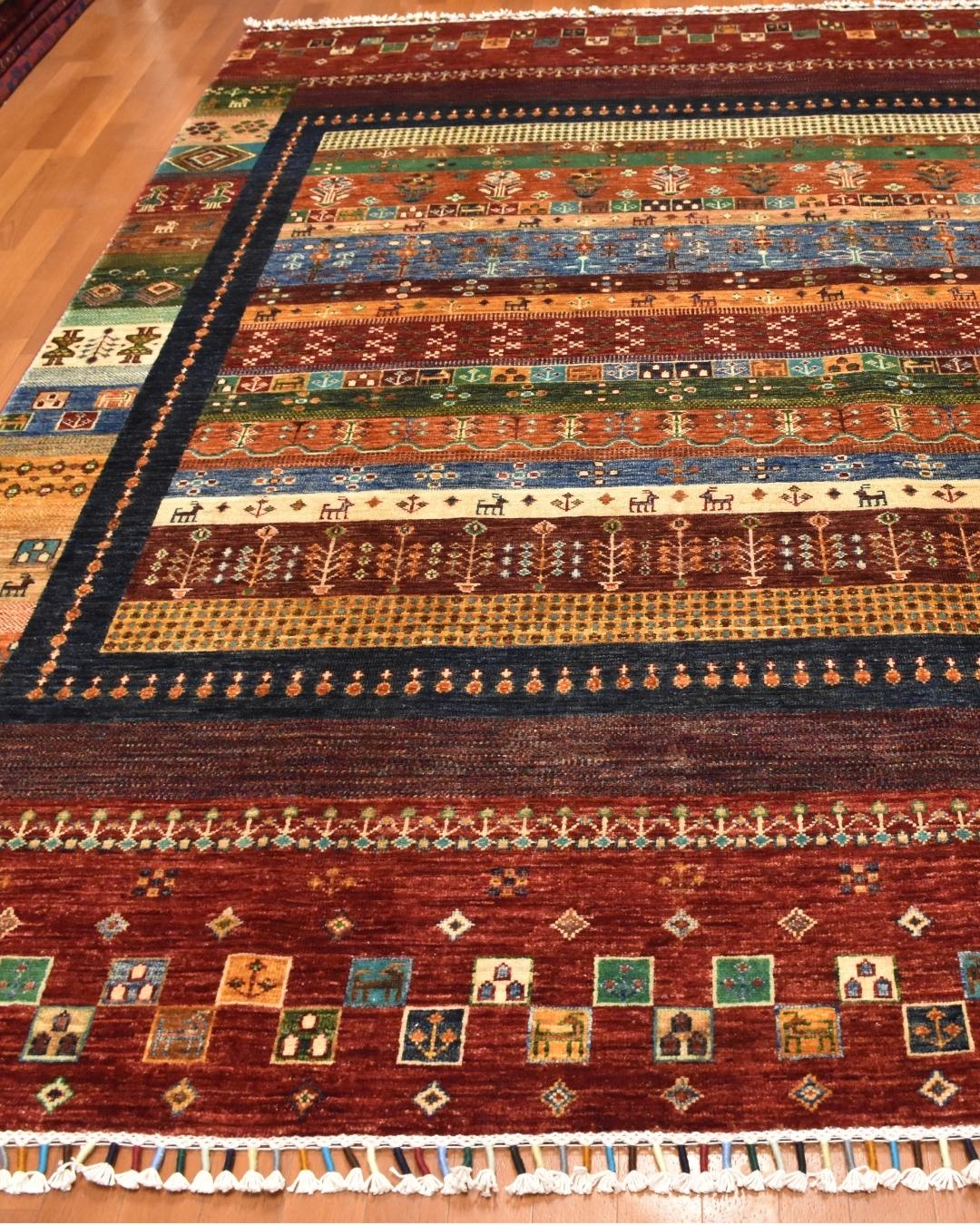 Sultani Hand-Knotted Wool Rug 5' 9" x 8'