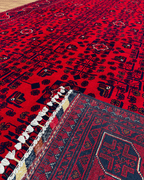 Tapis en laine style afghan 55 x 146 cm