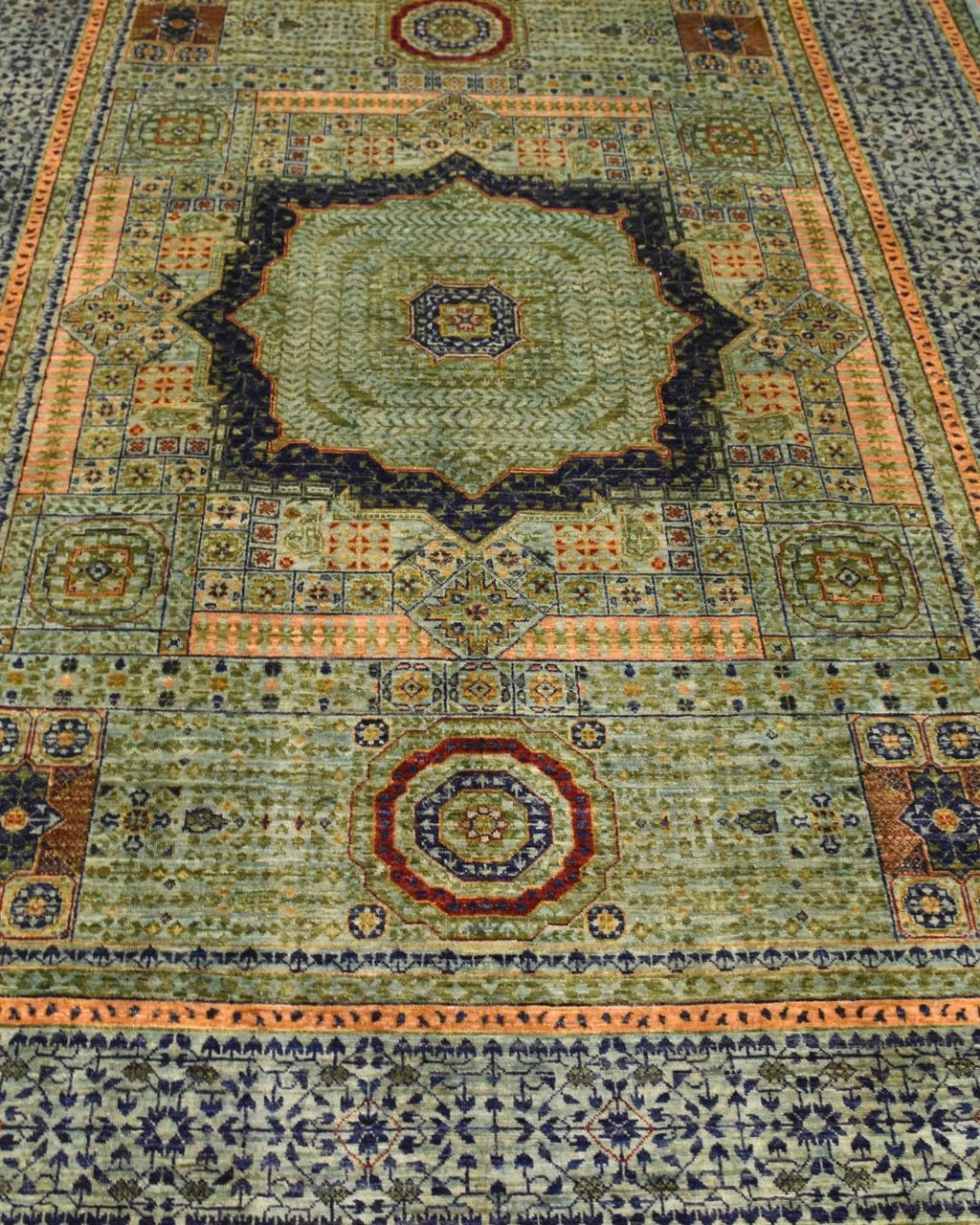Mamluk Hand-Knotted Wool Rug 5' 9" x 7' 9"