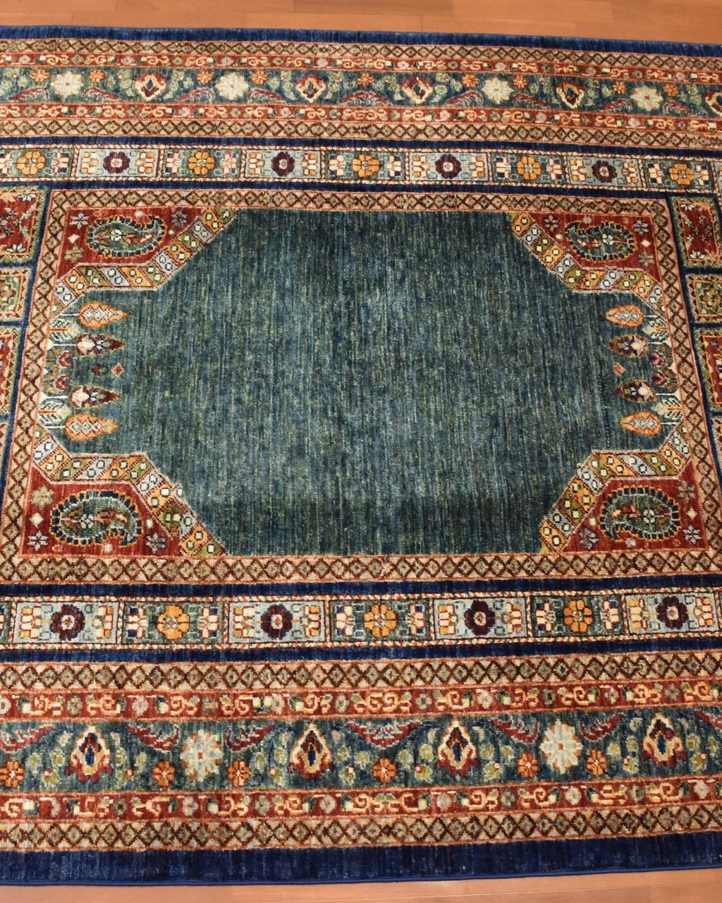 Sultani Hand-Knotted Wool Rug 5' x 6' 5"