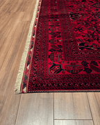 Handwoven Afghan Style Wool Rug 6' 5" x 9' 7"