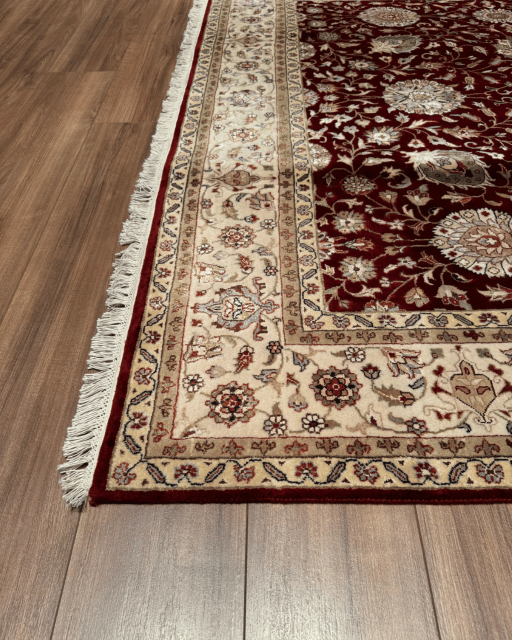 Ottoman Elegance Hand-Knotted Wool Rug 6' 6" x 10' 1"