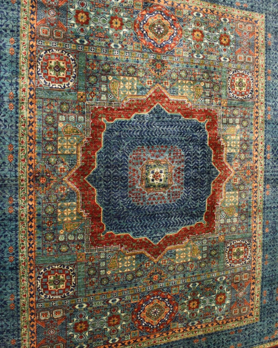 Mamluk Hand-Knotted Wool Rug 5' 1" x 6' 2"