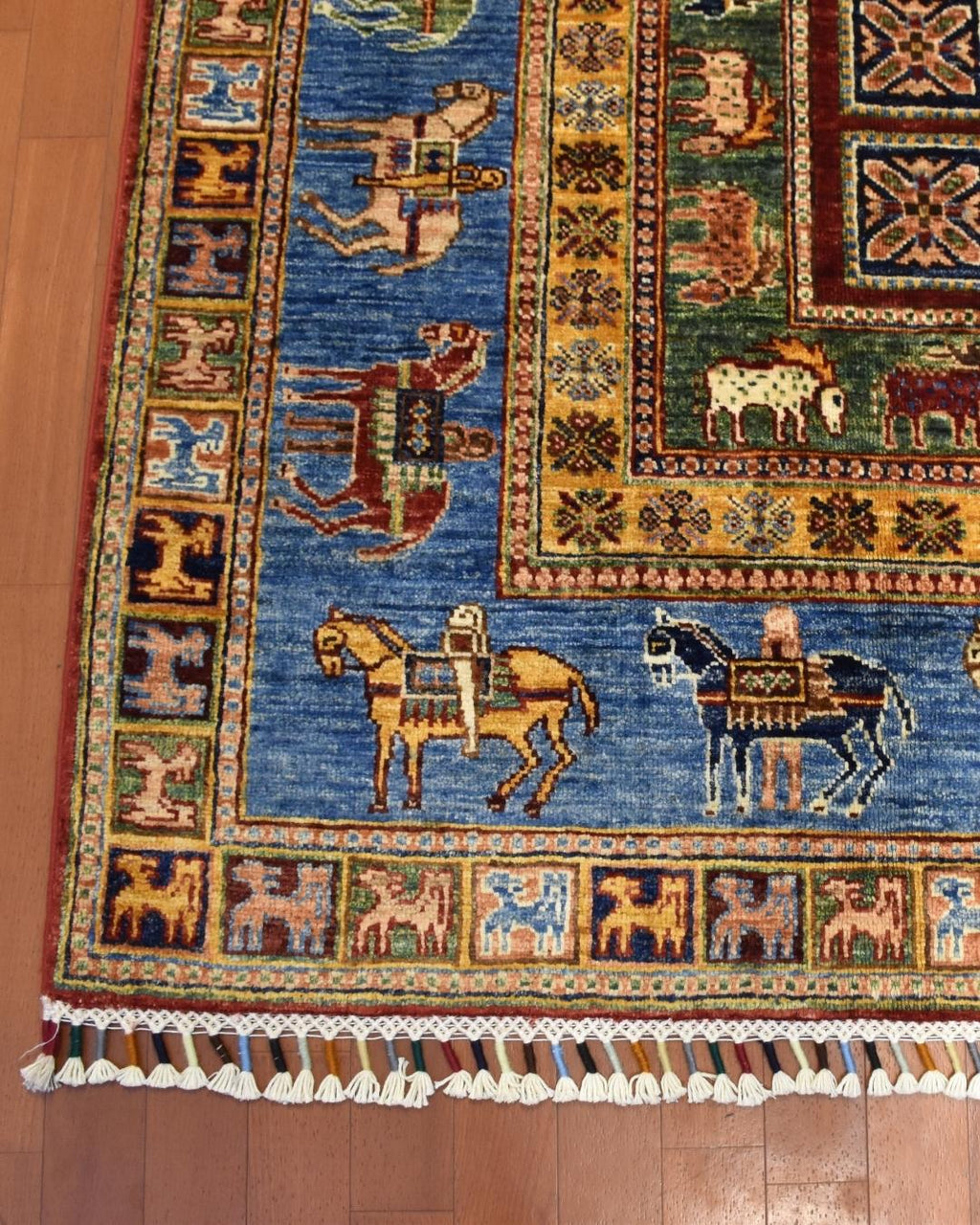 Pazyryk Hand-Knotted Wool Rug 4' 9" x 6' 7"