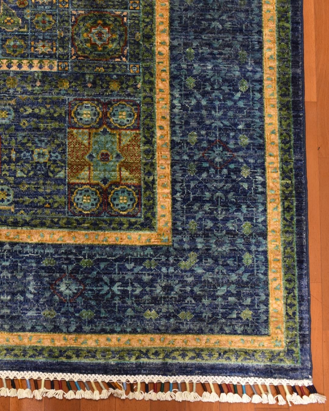 Mamluk Hand-Knotted Wool Rug 4' 3" x 5' 9"