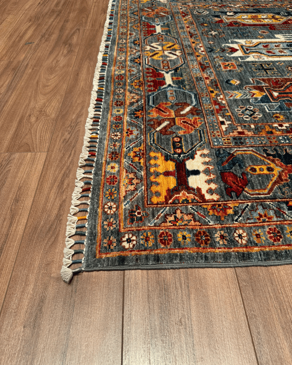 Veziri Hand-Knotted Wool Rug 5' 6" x 8' 4"
